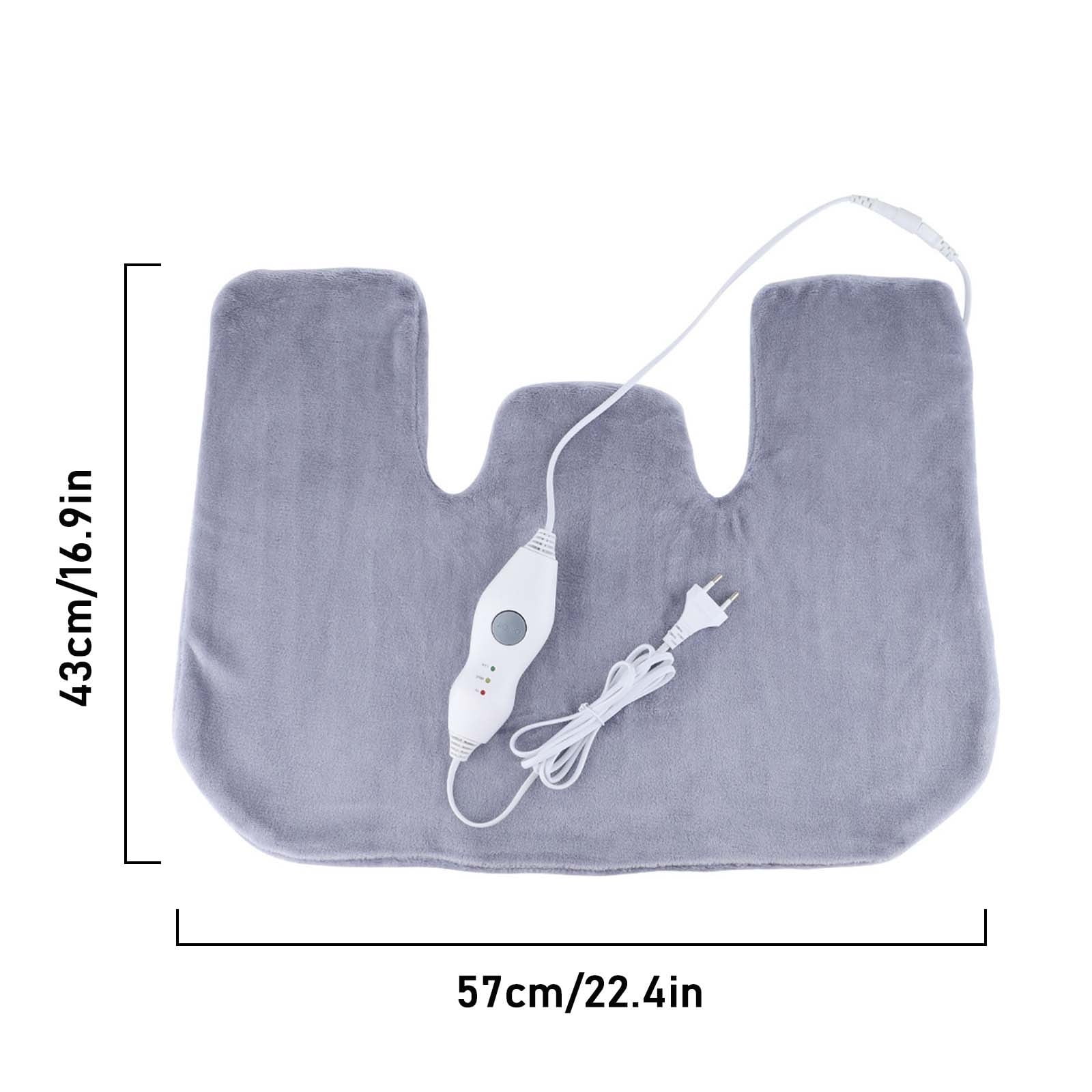 Heating Pad Shawl Shoulder Neck Warmer, 3 Temperature 30-50℃ 2 Hour Auto Shut Off, Coral Fleece Removable Washable Cover, 230CM Cord Electric Blanket Winter Pain Relief