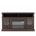 thumbnail image 5 of Fireplace TV Stand for 65" TV, Entertainment Center with 18 Inch Electric Fireplace,Farmhouse Barn Door Media Console with Open Shelves for Living Room and Bedroom, 5 of 6