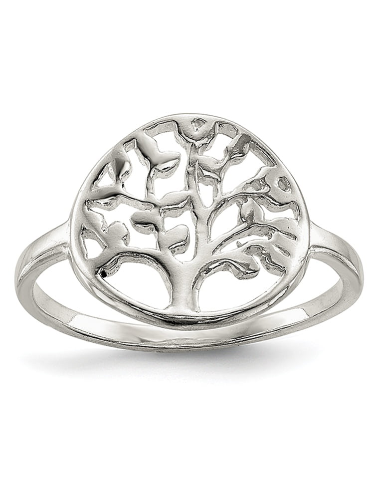 Sterling Silver Polished Tree Ring