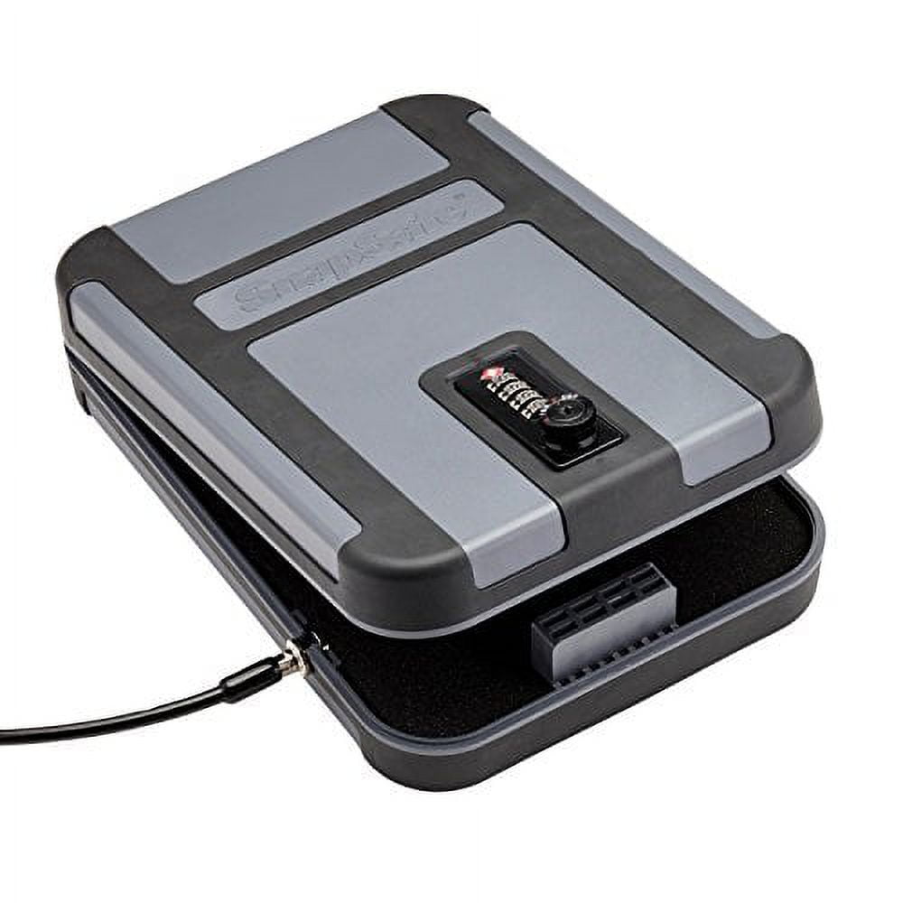 SnapSafe 75241 TrekLite Lock Box  TSA Combination Lock Safe Mechanical Dial Single Black/Gray