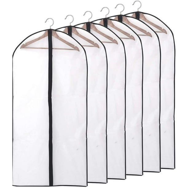 Protector de ropa, cremallera completa transparente para ropa de guardarropa y organizador de ropa Adepaton LKX-0121-3