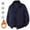 Dark Blue, variant on Mens Exercise Pants, Zipper Cardigan Stand Collar Pullover Padded Jacket Sweatshirt Coat