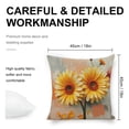 thumbnail image 2 of Yellow chrysanthemum Linen toss pillowcase Decoration pillowcase Gift preferred 18x18" Cushion cover 2 set Sofa pillowcase Sofa bedroom living room car, 2 of 8