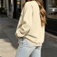 thumbnail image 6 of Bow Knot Crewneck Sweatshirt For Women Fall Fleece Lined Long Sleeve Cute Casual Loose Pullover Tops, S-XXL, 6 of 6