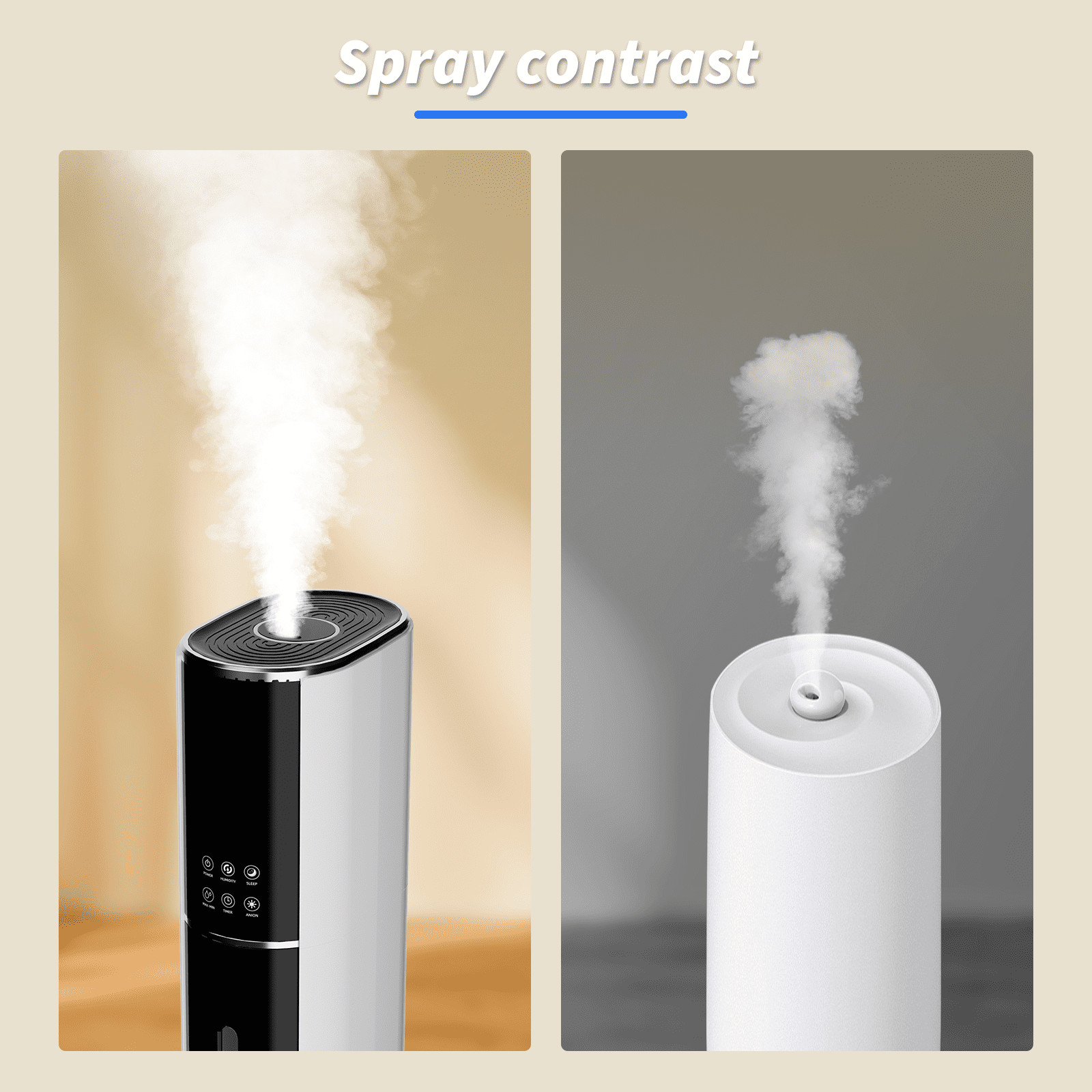 Rocyis Humidifier for Room Home Bedroom, 9L 2.3Gal Cool Mist Tower Top Fill Large Humidifier with Essential Oils,Whole House Floor Humidifiers for Baby,Pets,Plants,with Remote,360° Nozzle,White