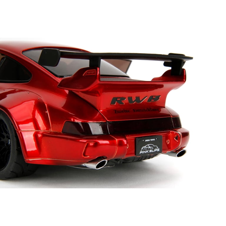 Jada, Diecast Car Model, Porsche 911 964 RWB Red Chrome 1:18