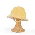 thumbnail image 2 of Children's Striped Jersey Sun Hat with hook and loopChin Straps CTK3402 Yellow, 2 of 2