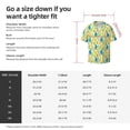 thumbnail image 5 of Lsque Blue Rabbit print Men's Cuban Collar Short Sleeve Shirt Summer Beachwear Casual Button Down Fashionable Vacation Leisure Shirt-XX-Large, 5 of 7