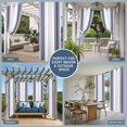 thumbnail image 5 of Navy Blue Striped Outdoor Curtains for Patio Waterproof,Windproof Privacy Curtains with Weighted Bottom,Modern White Striped Abstract Art Aesthetics Outside Drapes for Picnic Garage 54"x84" 1 Panel, 5 of 8
