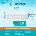thumbnail image 3 of Hurricane HF8413 Replacement Spa Filter Cartridge for PA20-4 and Unicel C-4320, 4 Pack, 3 of 7