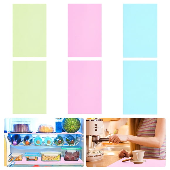 SHOWERORO 6Pcs Pink Drawer Liner Pad Non Slip Waterproof Easy to Clean for Cabinet Liners and Drawers Home Organization