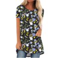 thumbnail image 1 of Elegante blusa de manga corta con cuello redondo y manga abullonada para mujer OAVQHLG3B Store  lin121212, 1 of 4