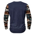 thumbnail image 4 of ZCFZJW Vintage Aztec Print Western Shirts for Men Trendy Oversized Casual Long Sleeve Patchwork Pullover Tops Big and Tall Regular Fit Graphic T-Shirts Navy M, 4 of 5
