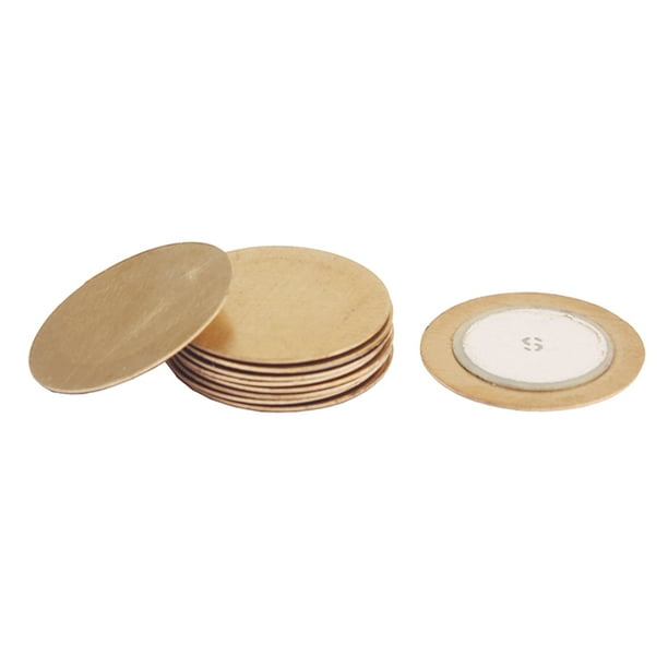 10 piezas de 23 mm transductor piezoeléctrico zumbador sirena sensor disco cobre