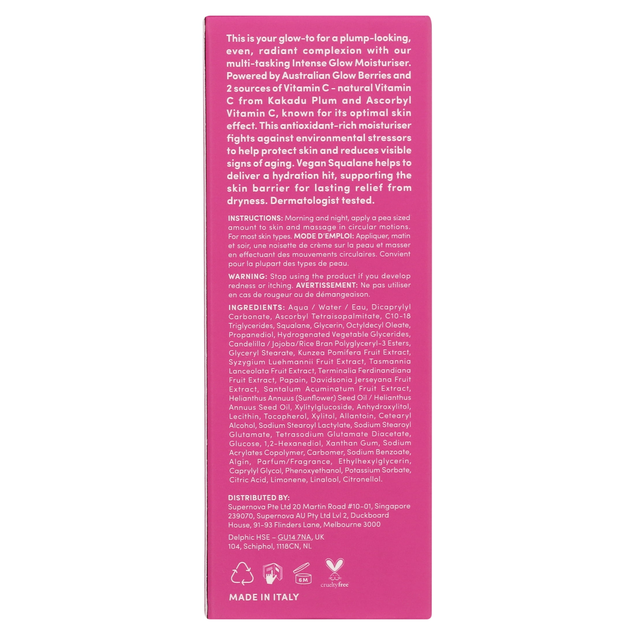 Sand & Sky Australian Glow Berries Intense Glow Moisturiser, 2.12 oz