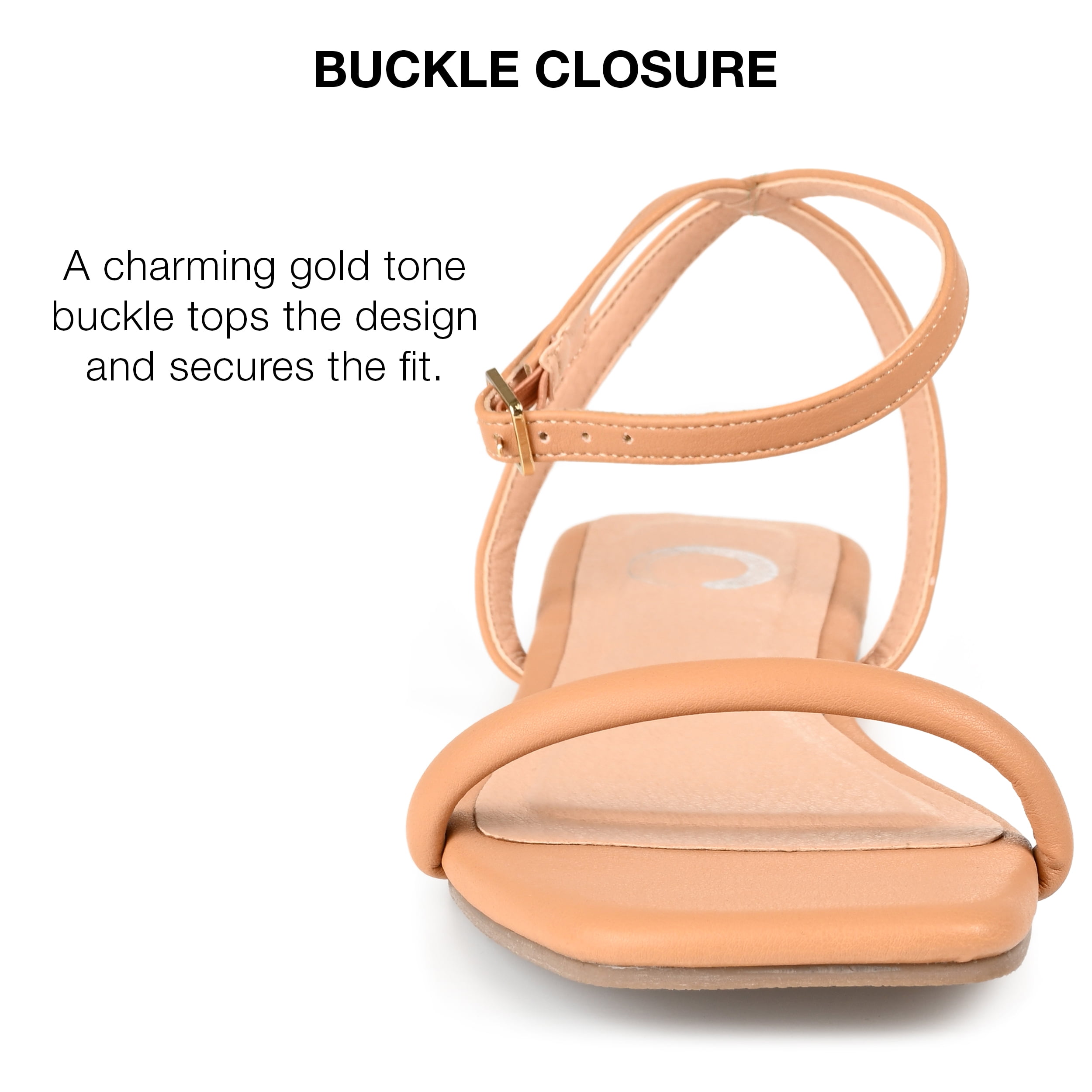 Journee Collection Womens Veena Ankle Strap Low Block Heel Sandals