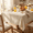 Beige-60" x 104" (Rectangular), variant on White Square Tablecloth 60*60 Inch Farmhouse Decor