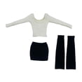 thumbnail image 4 of Figura de tubo para mujer a escala 1:6, ropa de moda hecha a mano, conjunto de mangas de tubo para blanco, 4 of 9