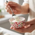 thumbnail image 6 of Pack Of 100 Thickened Greaseproof Baking Cup Liners, Vibrant Floral Print Paper Molds, Non-Stick & Sturdy Holders For Mochi, Cupcakes, Mini Cakes And Desserts For Home Baking,, 6 of 6