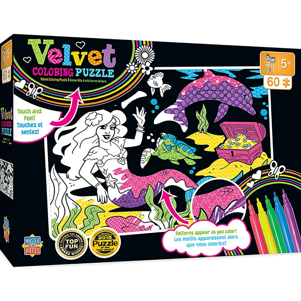 MasterPieces Kids Velvet Coloring Specialty Mermaid Velvet Coloring