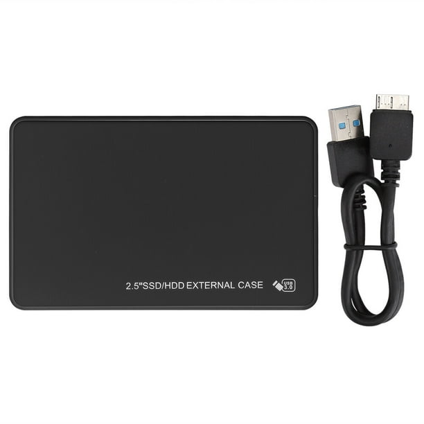 Estuche externo para disco duro móvil de 2,5 pulgadas, ABS, transmisión de 5 Gbps, USB 3.0, SATA, negro