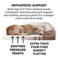 thumbnail image 5 of FurHaven Pet Products Velvet Waves Perfect Comfort Orthopedic Sofa-Style Pet Bed for Dogs & Cats - Brownstone, Jumbo Plus, 5 of 13