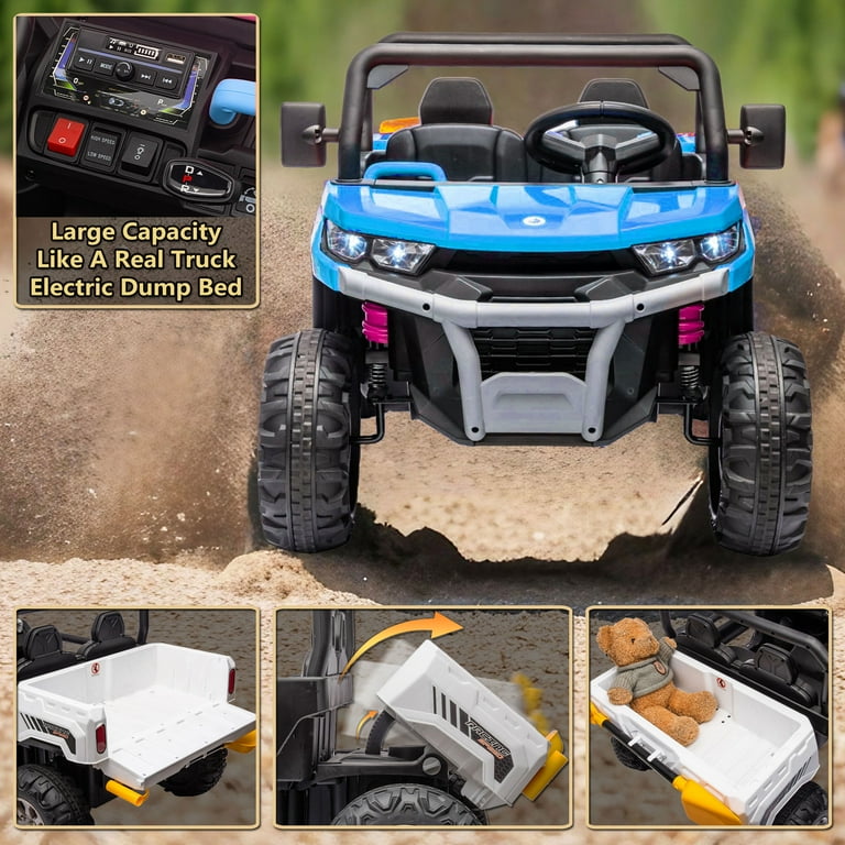 Xuanlur 24V 2 Seater Kids Ride on Truck, Electric UTV with