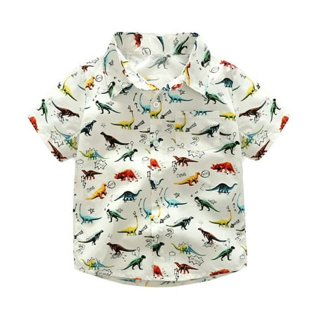 - Kacakid Cool Summer Baby Boys Cute Dinosaur Printed Short Sleeve Shirts