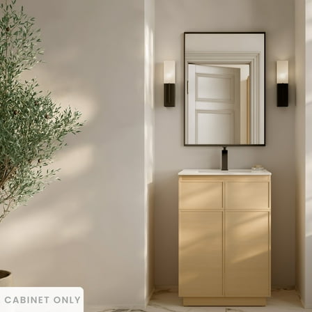 St. Tropez 24" Freestanding Bathroom Vanity Cabinet without Top in Natural Oak