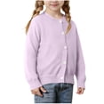 thumbnail image 2 of hengsof Girls Cotton Knit Cardigan Coat for 1-9 Years Old Sun Protection Long Sleeve Open Front Jacket Lightweight Comfortable, 2 of 7