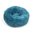 thumbnail image 3 of Soft Round Cat Bed, 50cm, Queta Plush Pet Bed for Cats & Small Dogs, Blue, 3 of 5