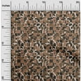 thumbnail image 2 of oneOone Cotton Poplin Brown Fabric Abstract Craft Projects Decor Fabric Printed By The Yard 56 Inch Wide, 2 of 4