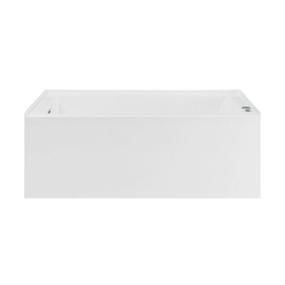 Avancer 60" x 36" Left-Hand Drain Rectangular Alcove Whirlpool Bathtub with Apron