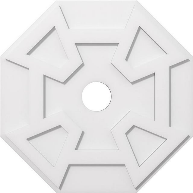 Ekena Millwork CMP26LG-04000 26 Pouces x 4 Pouces ID Carré Logan Architectural Grade PVC Contemporain Médaillon de Plafond