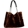 thumbnail image 2 of CHUNTIAN Large Capacity Fuzzy Shoulder Bags For Women Hobo Handbags Fur Handbags Fashion Bags, 2 of 6