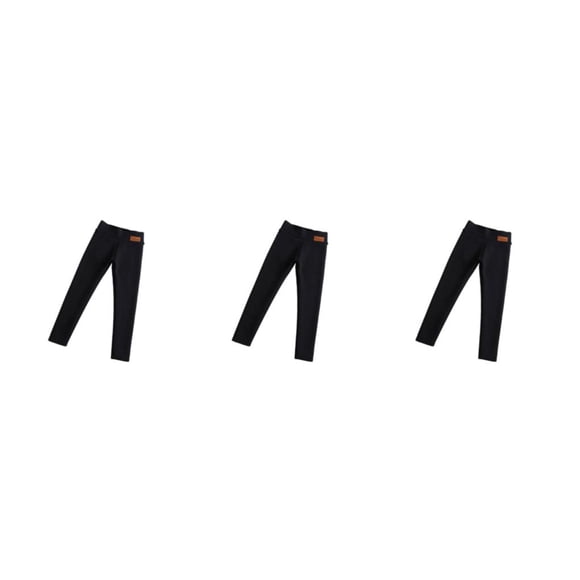Naiovety Leggings cálidos con forro polar para mujer Pantalones de invierno acogedores Negro M Type1
