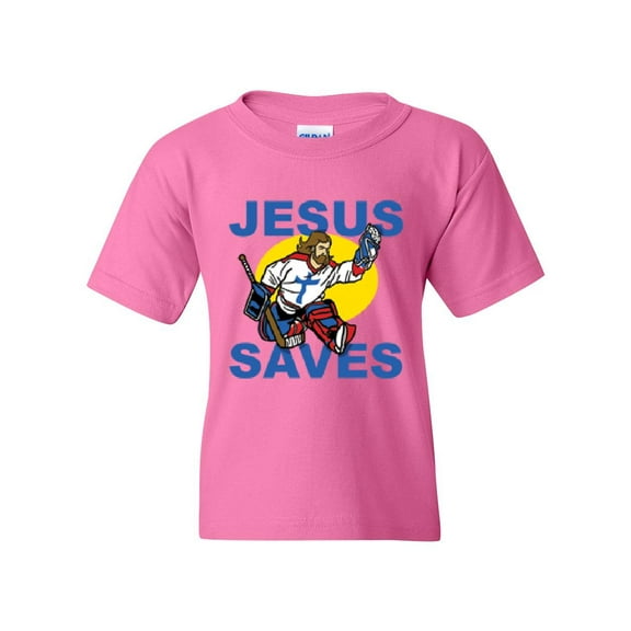 IWPF - Big Girls T-Shirts and Tank Tops - Jesus Saves Hockey Goalie