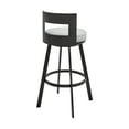 thumbnail image 6 of Armen Living Flynn30" Swivel Bar Stool in Black Metal with Light Gray Faux Leather, 6 of 11