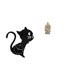 thumbnail image 1 of Reloj de pared con diseño de gato, para guardería, sala de juegos, interior, estatua de , figura católica, acrílico, creativo, para, 1 of 8
