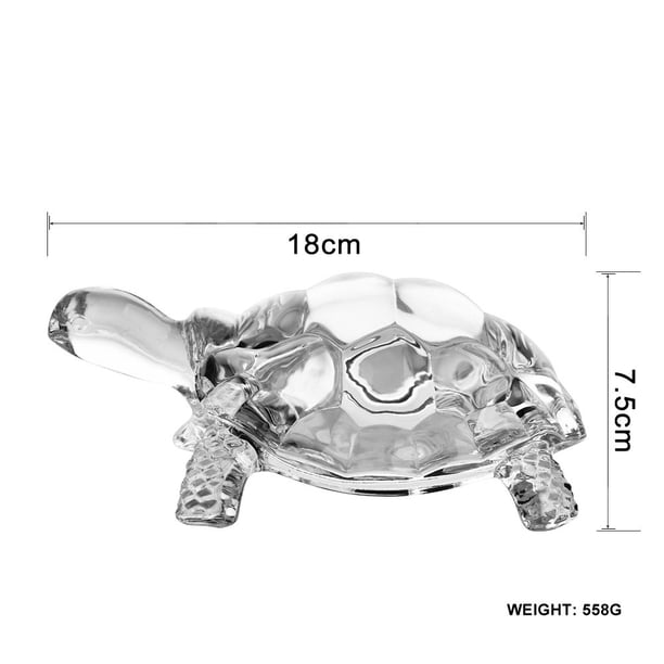 XWSHYW Decoraciones para El Hogar Tortuga de Cristal Transparente para Decoración Del Hogar, Paisajismo para Acuarios, Decoración de Peceras, Pastorales, Dinero, Tortuga, Fengshui