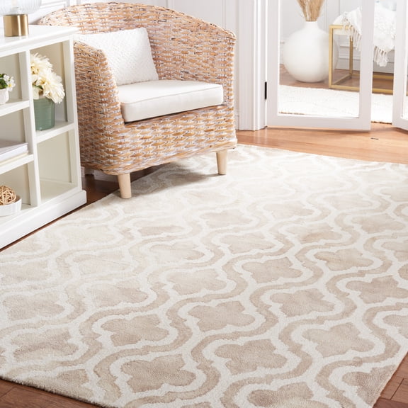 Safavieh Dip Dye Jolyon Geometric Wool Area Rug, Beige/Ivory, 2' x 3'