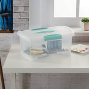 Sterilite Storage Bins ShowOffs Medium - Latch Lid - 6 Pack, Clear