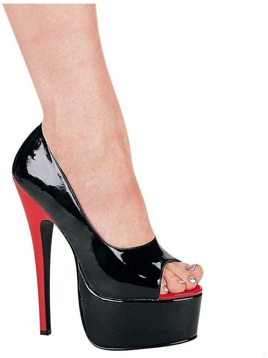 black stilettos open toe