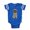 Royal Blue, variant on CafePress - FIN Lhasa Apso - Cute Infant Baby Football Bodysuit
