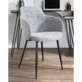 thumbnail image 6 of LumiSource Black Metal, Dark Grey Fabric Boyne Chair - Set of 2, 6 of 13