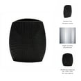 thumbnail image 5 of Elegant Ribbed Metal Vase for Living Room Decor and Home Accent - Suitable for House, Shelf Display, and Table Centerpiece - Decorative Flower Vase for Bedroom and Office Decor - 10", Black, 5 of 12