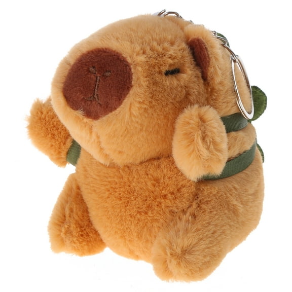 Necvior Plush Capybara Charm Keychains Women Car Keyring Ornament Keys Holder Decoration
