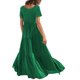 thumbnail image 3 of Gibobby Vestido largo de verano para mujer Vestido maxi bohemio de manga corta con estampado floral de verano para mujer(Verde,XL), 3 of 5