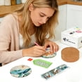 thumbnail image 2 of JOYSTRY Diamond Art Painting Coaster Kit, DIY Crafts with Holder, Non-Slip Cork Base, Diamond Art Supplies for Adults & Teens, Ocean-Themed, 8Pcs, 2 of 7