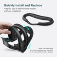 thumbnail image 4 of Fitness Facial Interface for Oculus/Meta Quest 2 Accessories (Upgraded Version), Comfortable Leather Face Foam Pad Replacement 2 Piece, with Lens Protector, 4 of 5